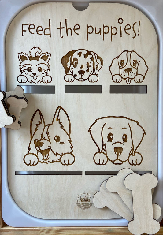 Feed the puppies! | Sensory Play | Trofast insert