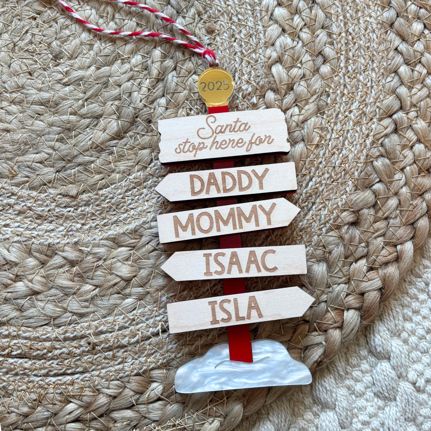 Santa Stop Here | Family Ornament 2025