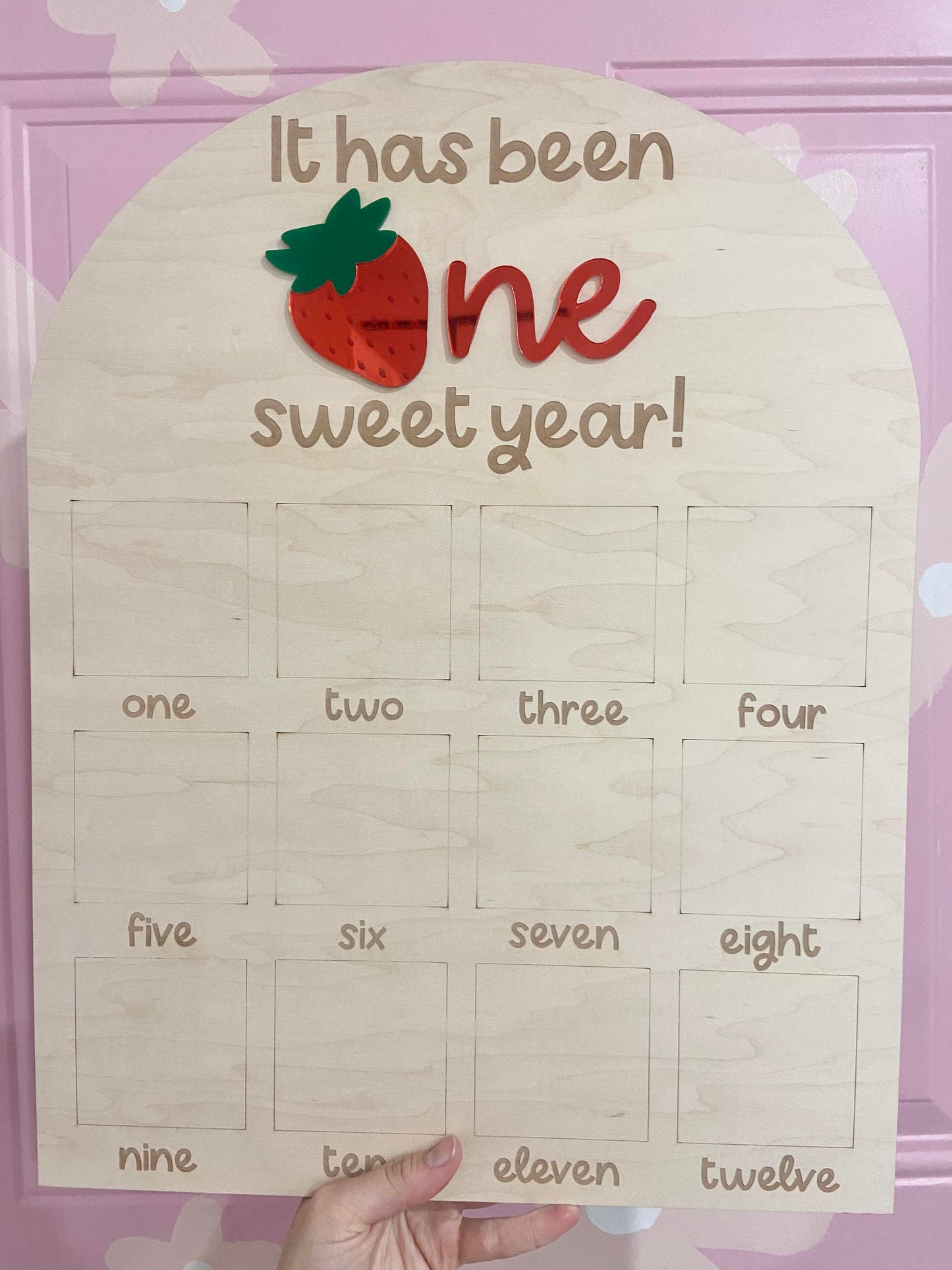 Sweet Strawberry | My First Birthday Board