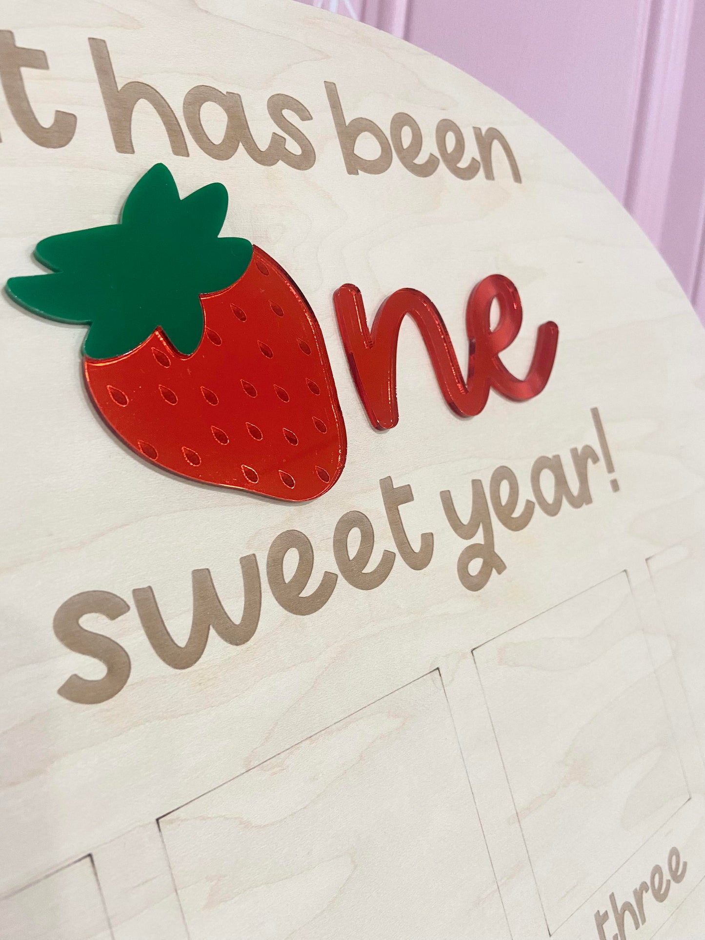 Sweet Strawberry | My First Birthday Board