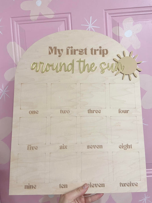 First Trip | My First Birthday Board