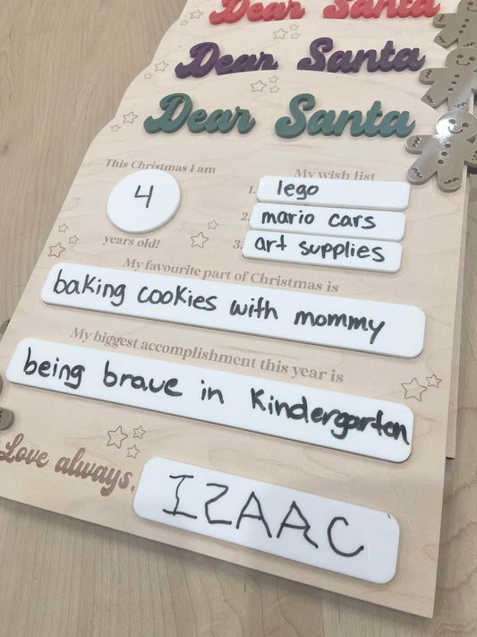 Dear Santa | Wipe-away board