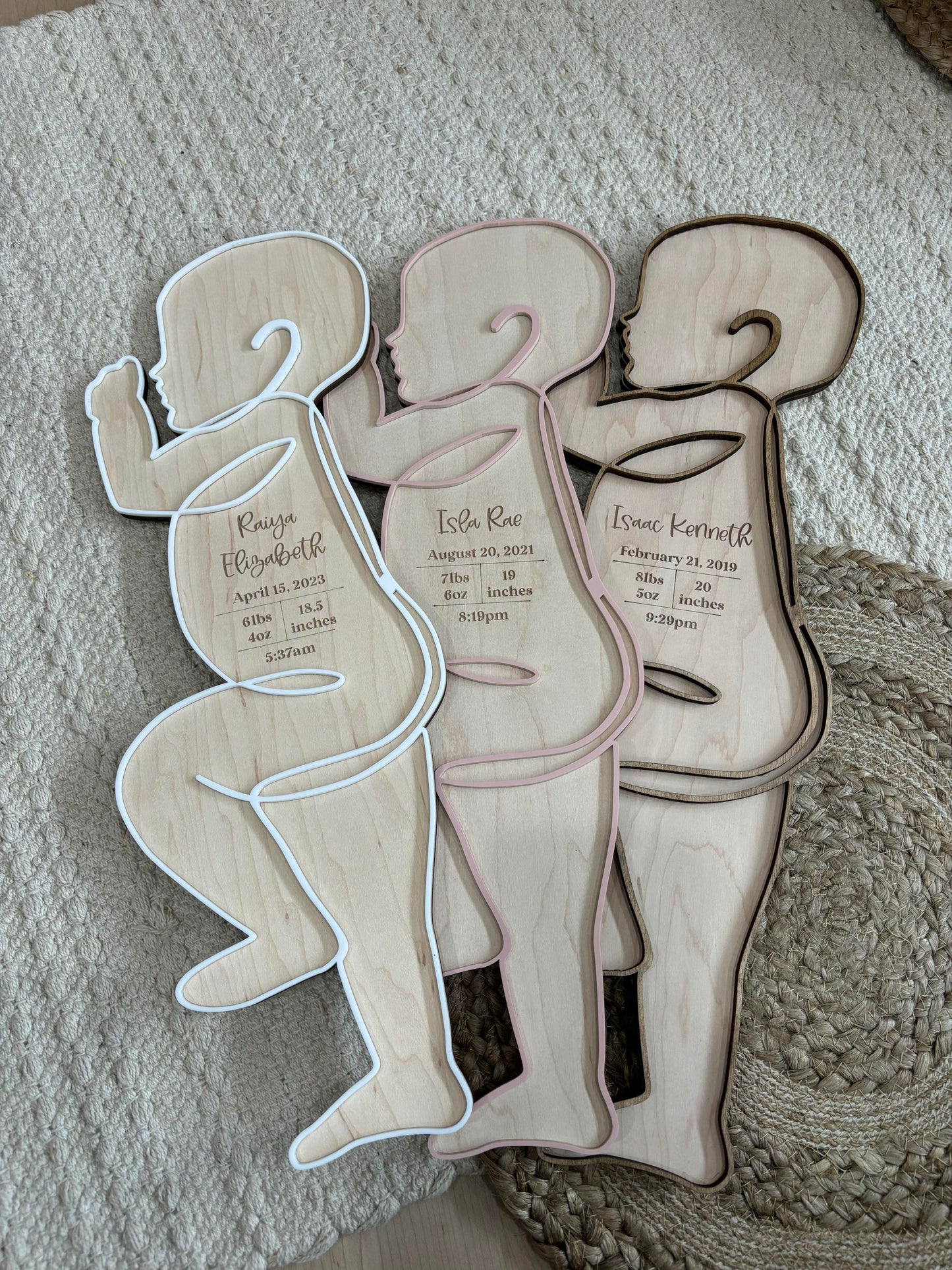 Baby Stat Engraved Outline | BABY