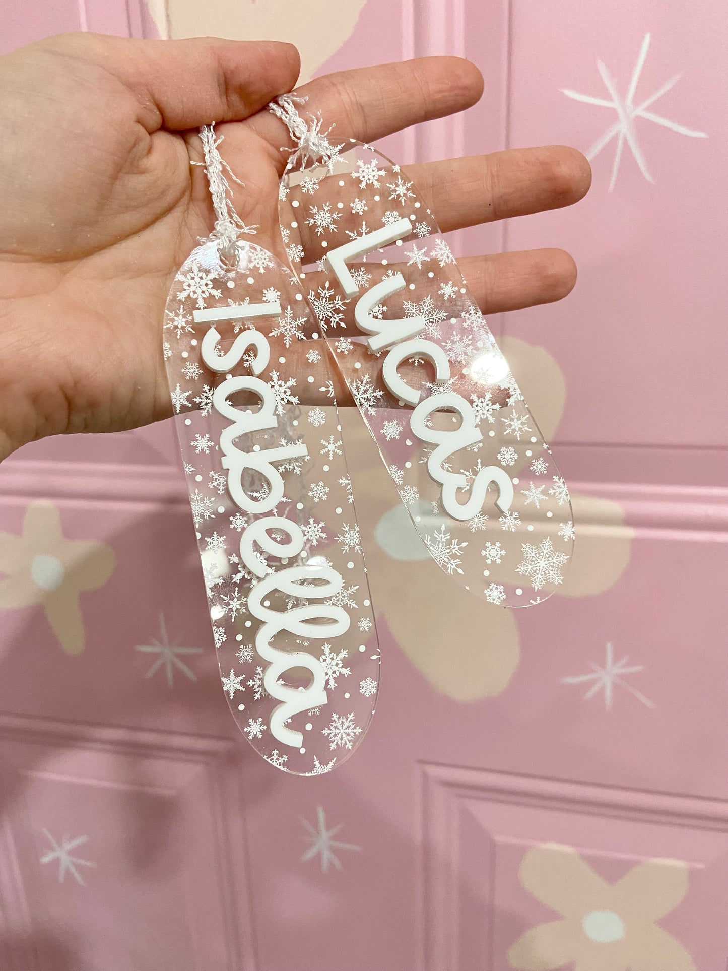 Acrylic Snowflake | Stocking tags