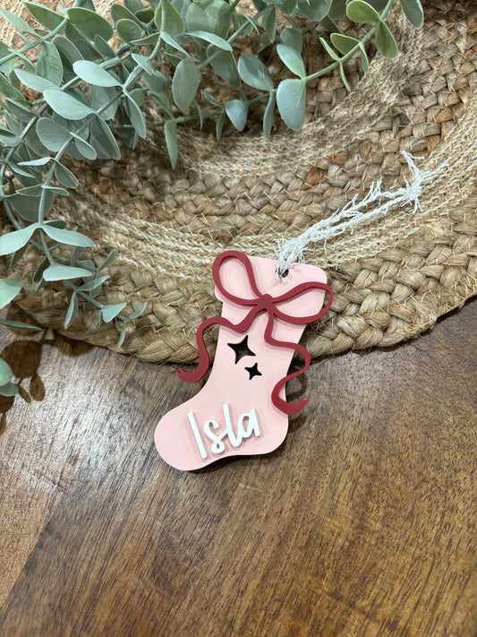 Bow Stocking | Ornament