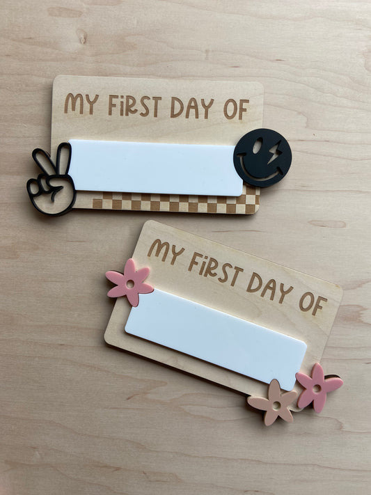 Mini First Day of School Sign